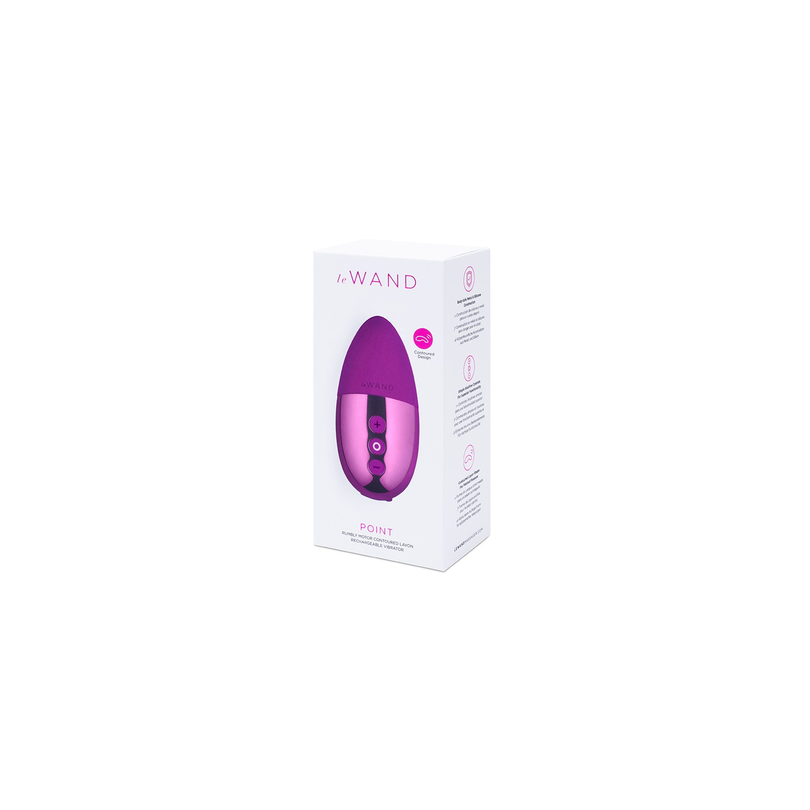 Le Wand Chrome Point Mini Vibrator Dark Cherry - Rechargeable Pleasure