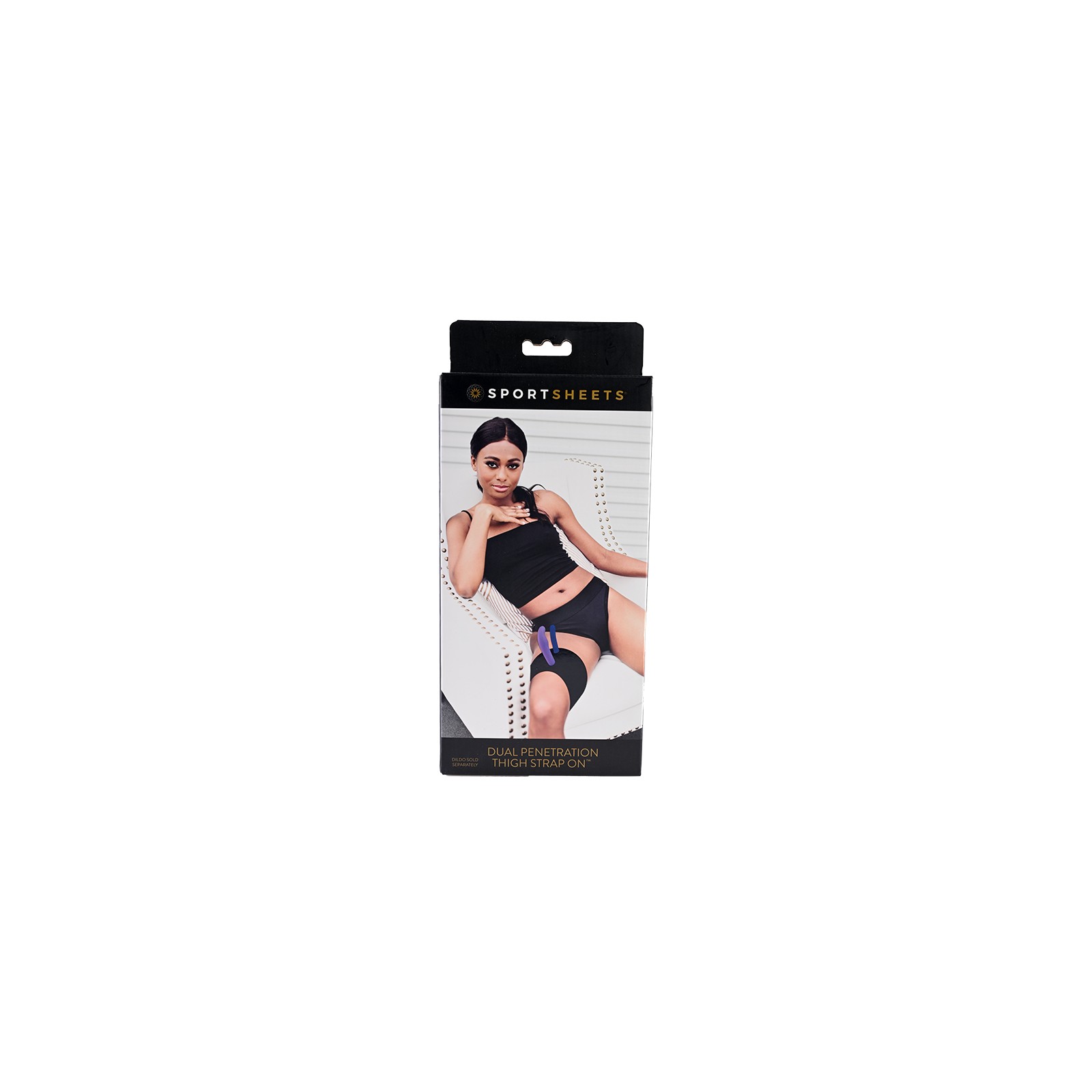 Sportsheets Dual Penetration Thigh Strap-On Harness Black