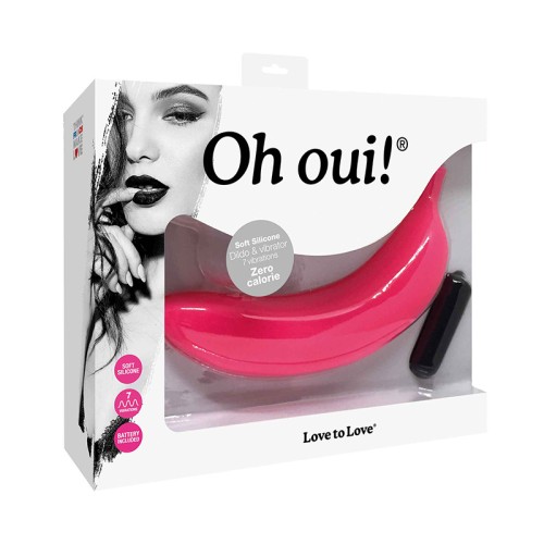 Oh Oui Silicone Banana Vibrator Pink