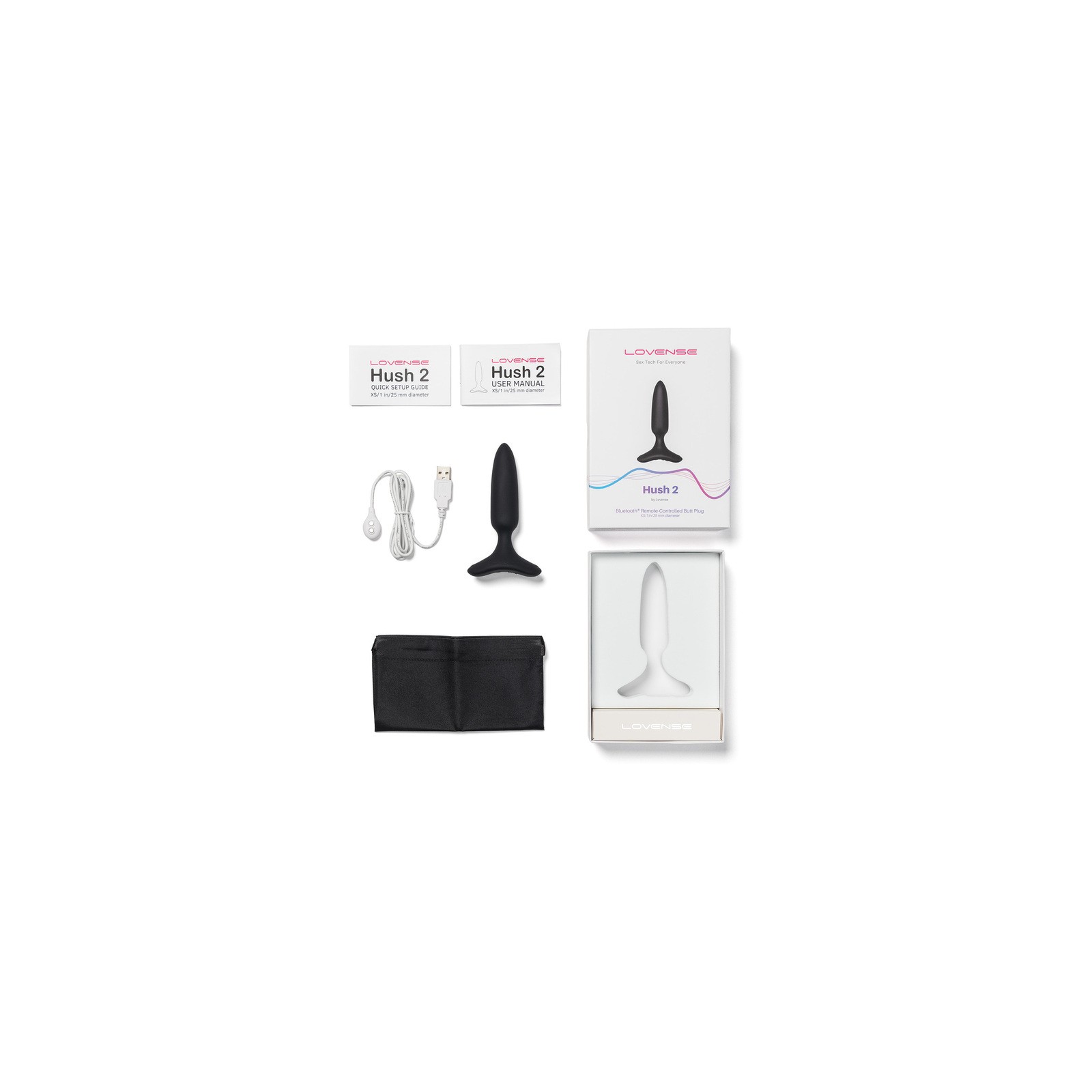 Lovense Hush 2 Vibrating Butt Plug - Powerful Remote Control