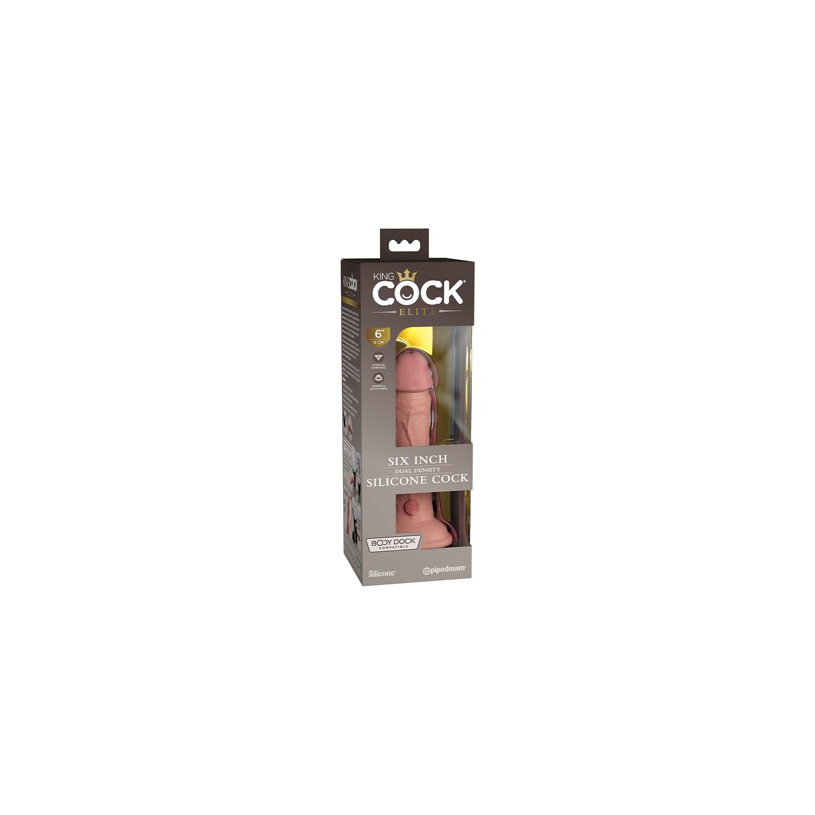 Dildo de Densidad Dual King Cock Elite para Placer Realista