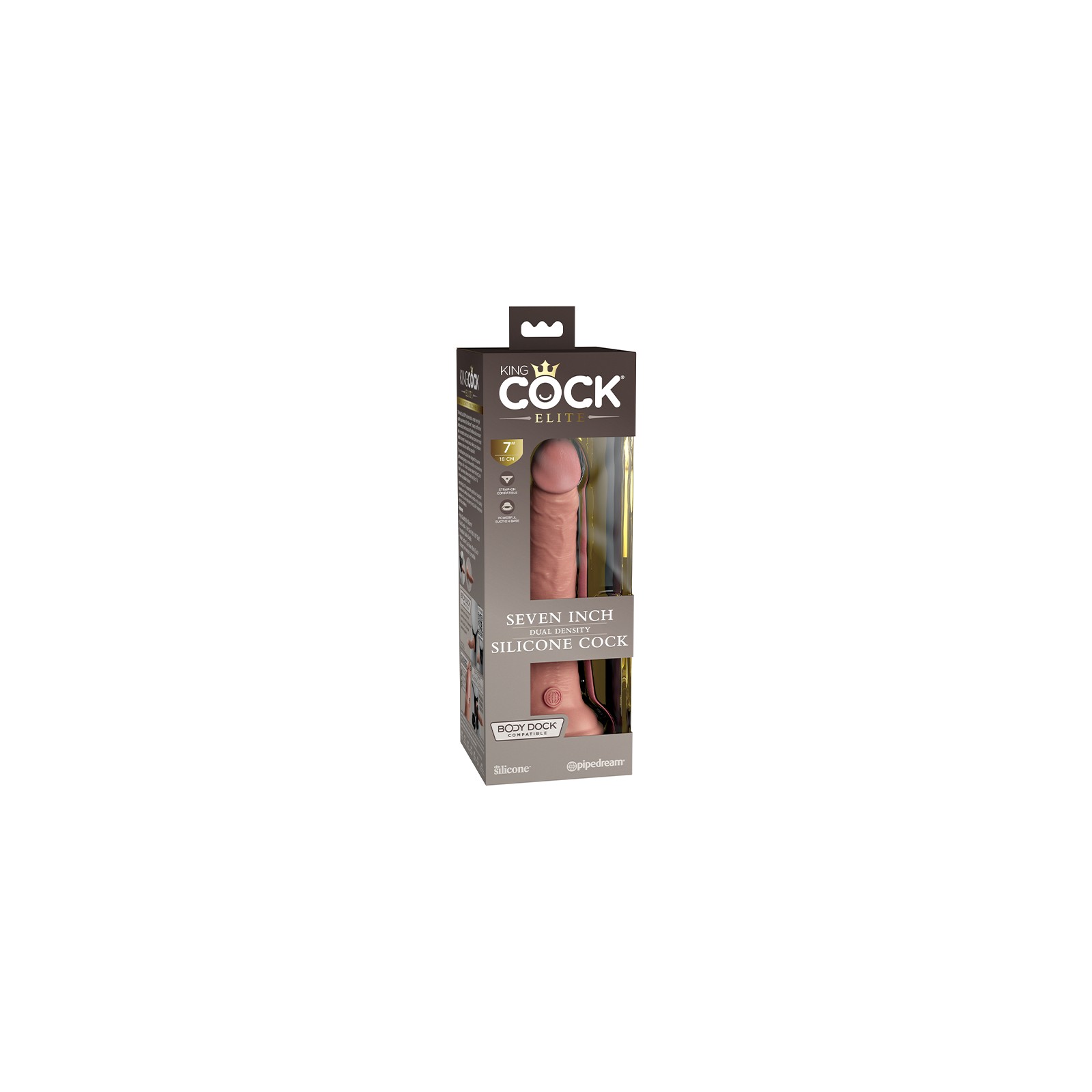 Pipedream King Cock Elite 7 inch Dildo with Suction Cup