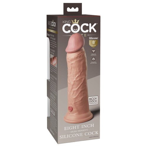 Pipedream King Cock Elite Dildo de 8" de Silicona de Densidad Dual