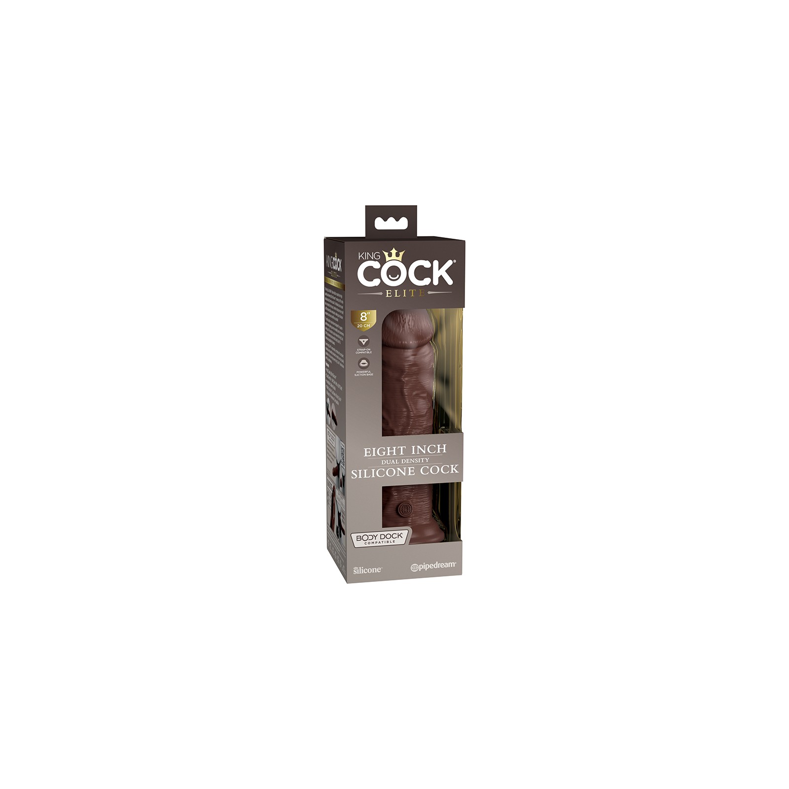 Dildo Realista de Densidad Dual King Cock Elite 8 pulgadas - Placer Realista