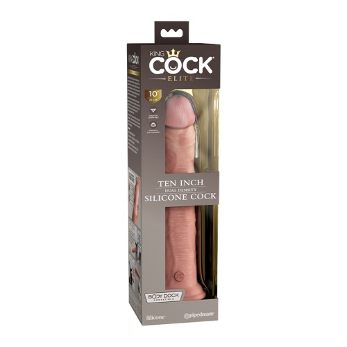 Pipedream King Cock Elite Dildo de Silicona Realista con Ventosa - 10 in.