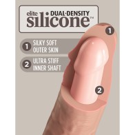 Pipedream King Cock Elite 6 in. Vibrating Dildo with Suction Cup Beige - Realistic Experience