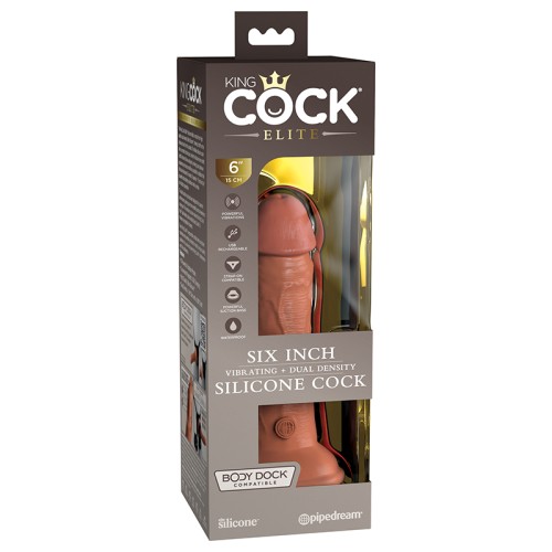 Dildo Vibrador Pipedream King Cock Elite de 6 in. - Sensación Realista