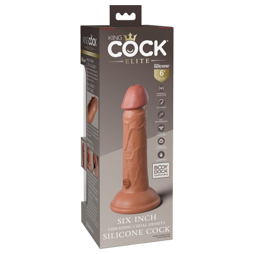 Dildo Vibrador Pipedream King Cock Elite de 6 in. - Sensación Realista