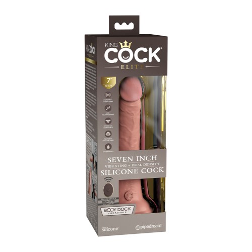 Dildo Vibrador Realista King Cock Elite 7 in. Beige