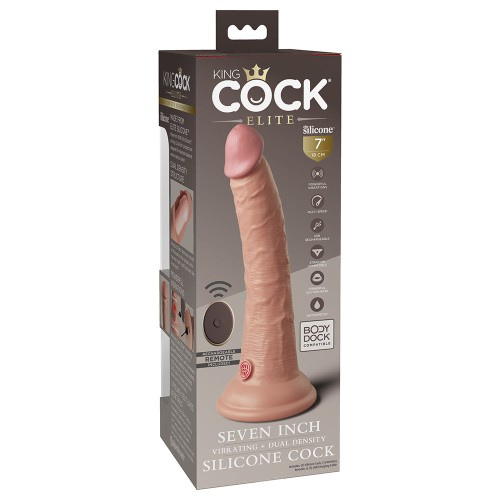 Dildo Vibrador Realista King Cock Elite 7 in. Beige