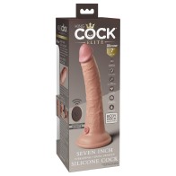 Dildo Vibrador Realista King Cock Elite 7 in. Beige