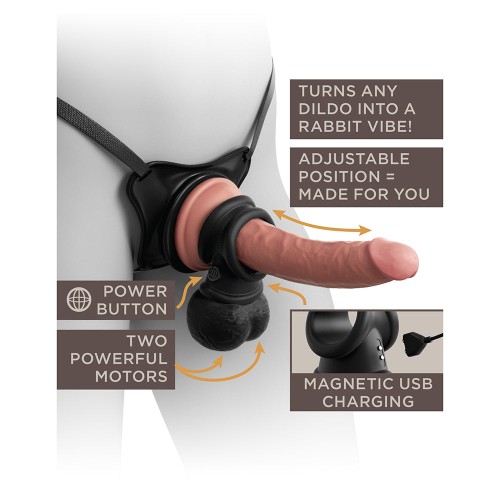 King Cock Elite Vibrating Silicone Body Dock Kit