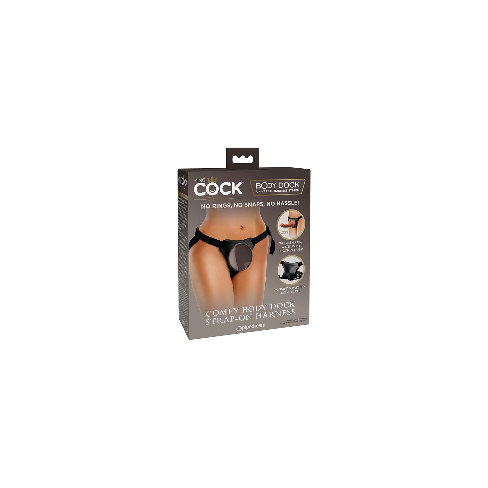 Arnés Strap-On Pipedream King Cock Elite Comfy Body Dock Negro