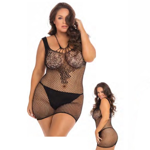 Rene Rofe Absolutist Lace And Net Dress Black