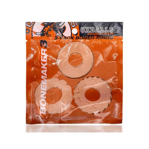 Kit de Anillos Cockring Bonemaker 3-Pack - Transparente