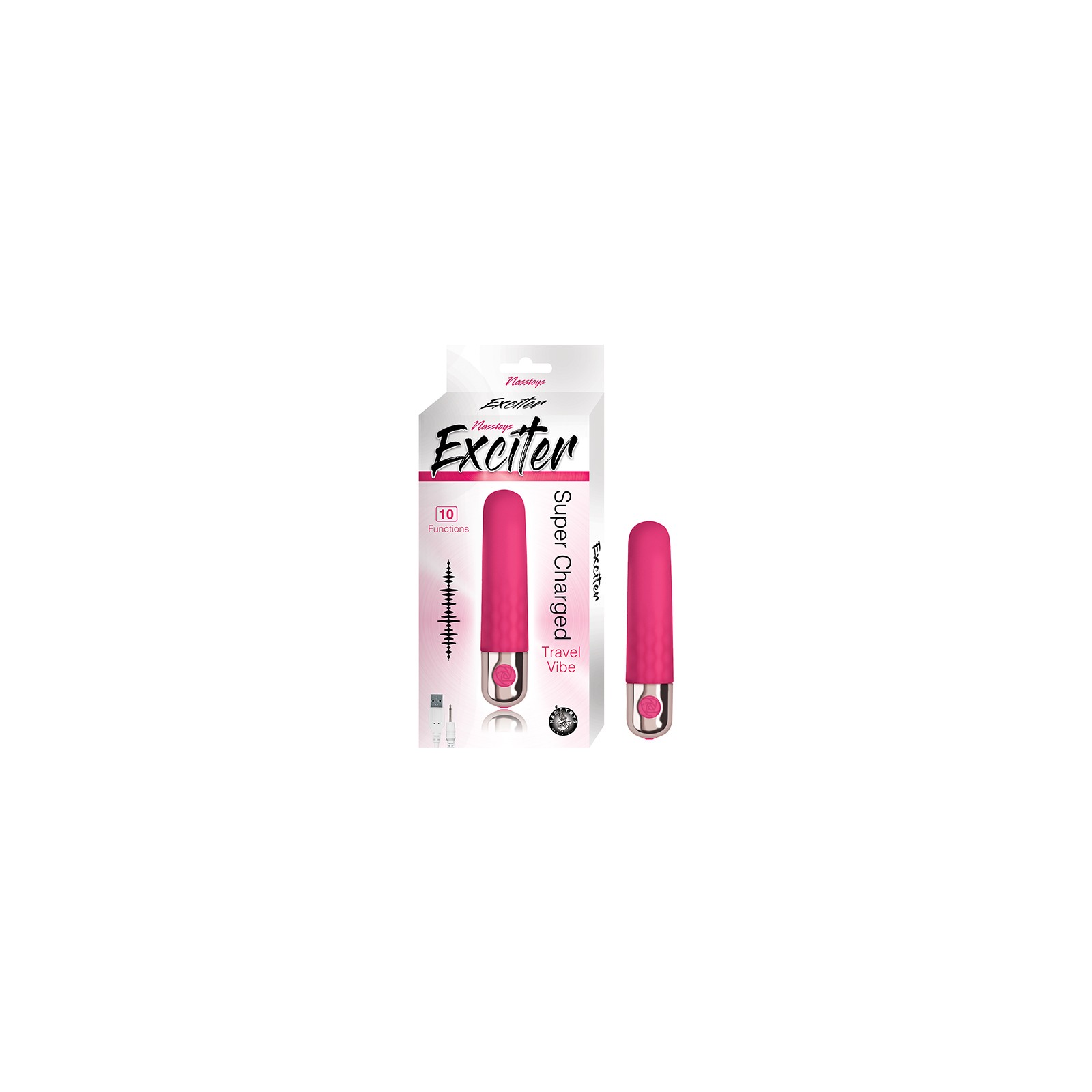 Exciter Travel Vibe Rechargeable Silicone Pink