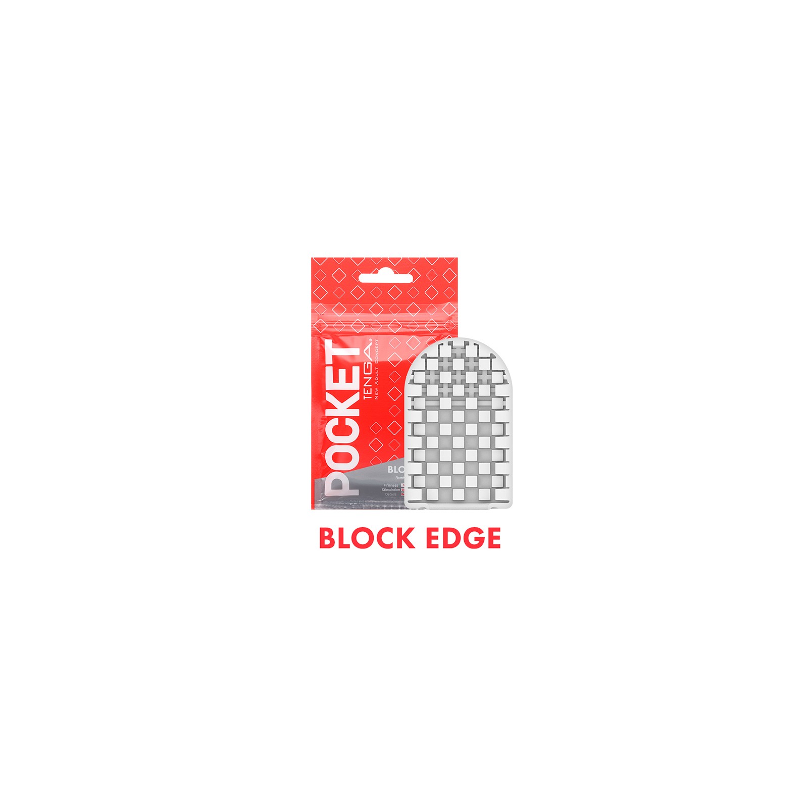 Masturbador de Mano Tenga Pocket Block Edge