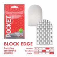 Masturbador de Mano Tenga Pocket Block Edge