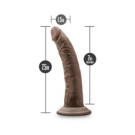 Dildo Autolubricante Dr. Skin Glide de 7.5 Pulgadas Marrón