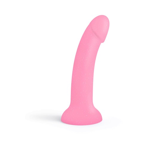 Dildo de Silicona Glitzy 7 in. Love to Love con Purpurina