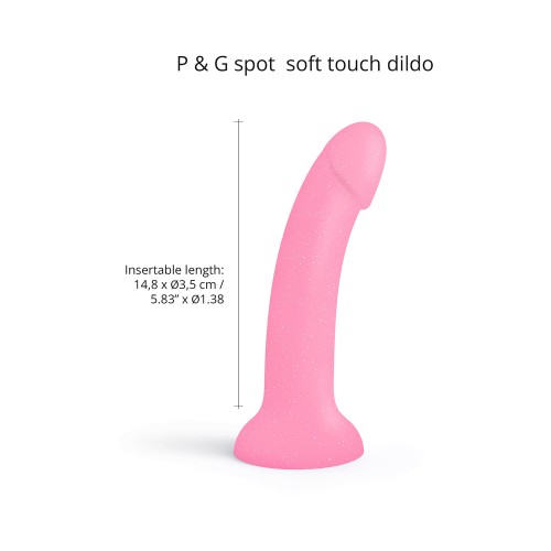 Dildo de Silicona Glitzy 7 in. Love to Love con Purpurina