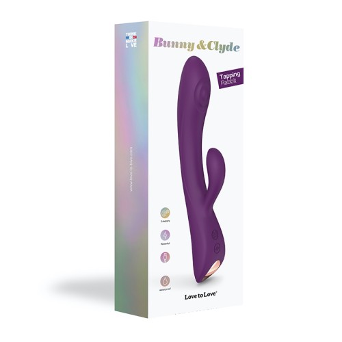 Vibrador Conejito Recargable Bunny & Clyde Lluvia Morada