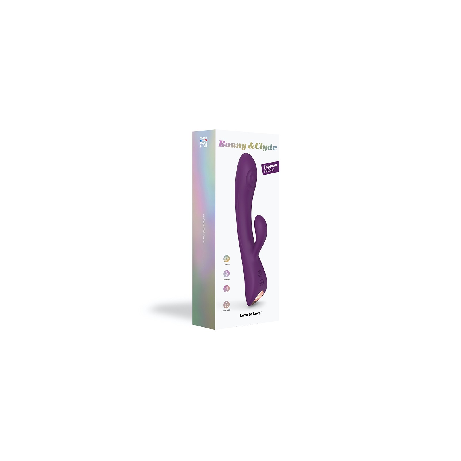 Vibrador Conejito Recargable Bunny & Clyde Lluvia Morada