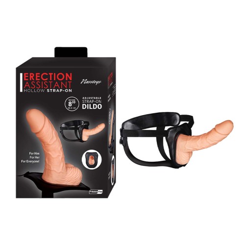 Erection Assistant Hollow Strap-On 8 Inch White