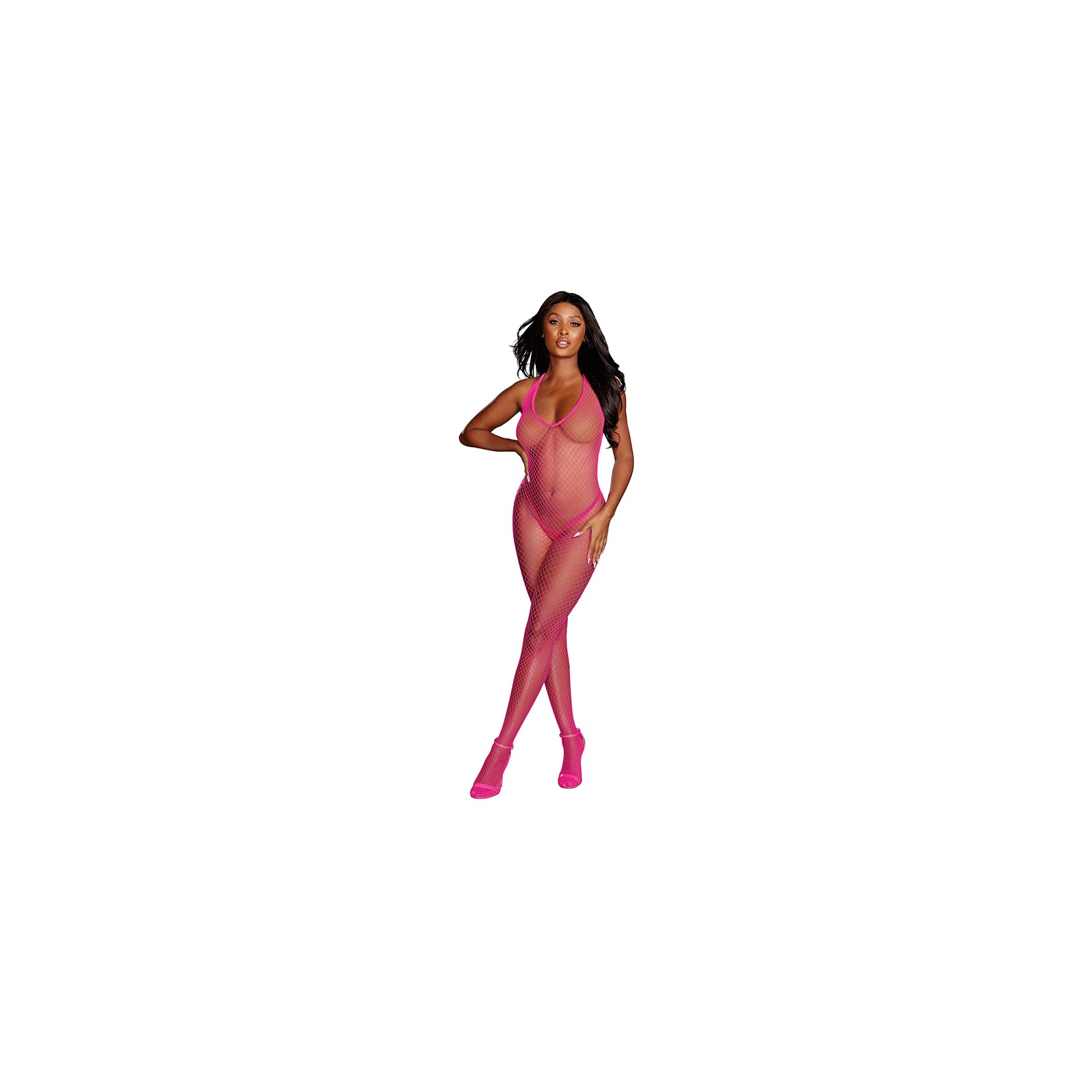 Dreamgirl Bodystocking de Red de Diamante - Moda Seductora