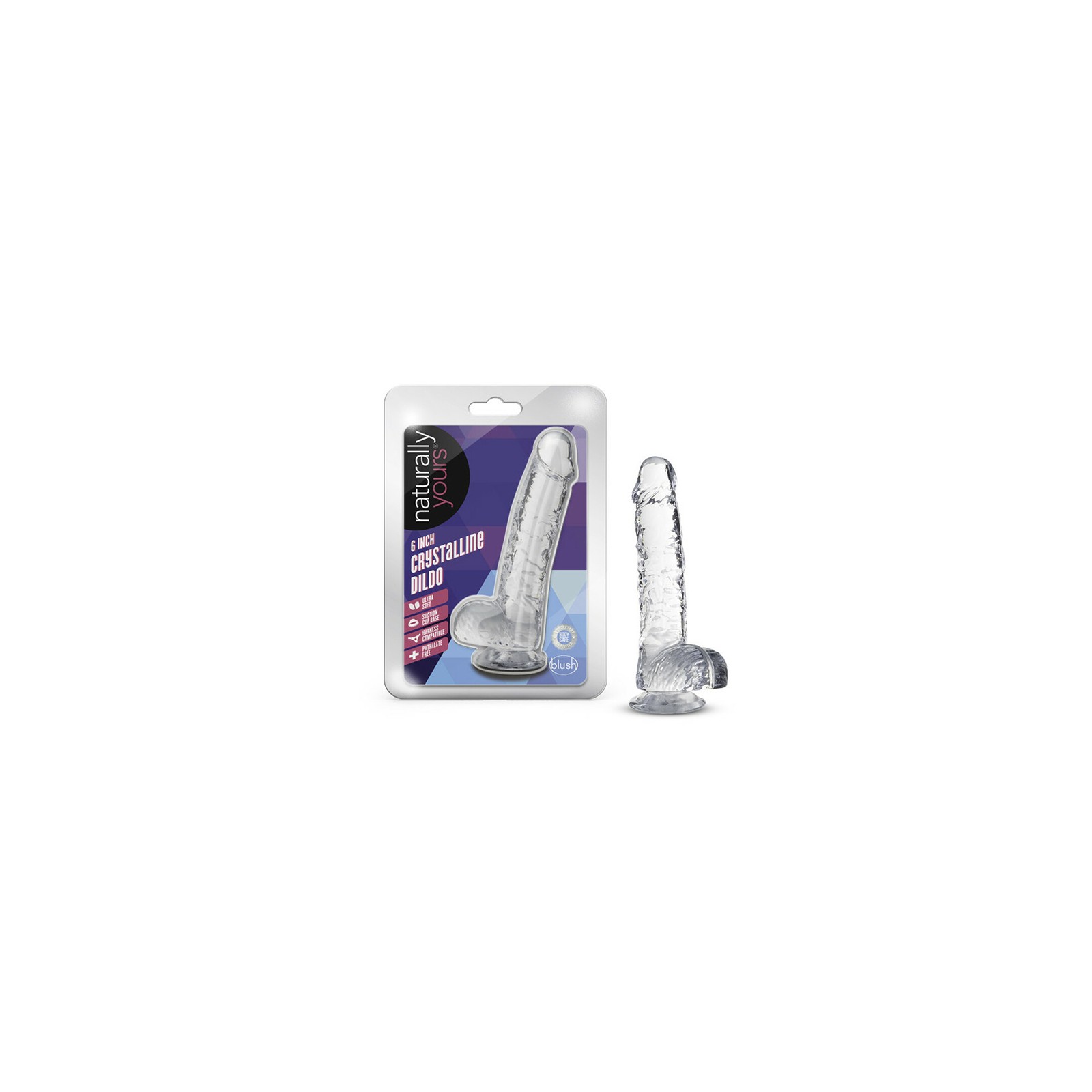 Dildo Crystalline de 6 in. Naturally Yours