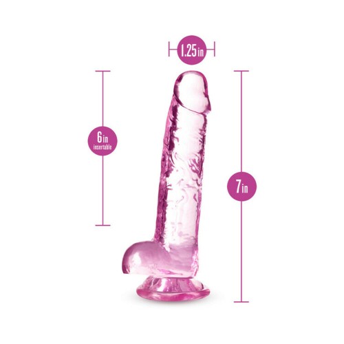 Naturally Yours Crystalline 7 in. Dildo Rose