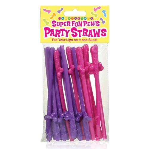 Super Fun Penis Party Straws 8-Pack - Fun Party Accessory