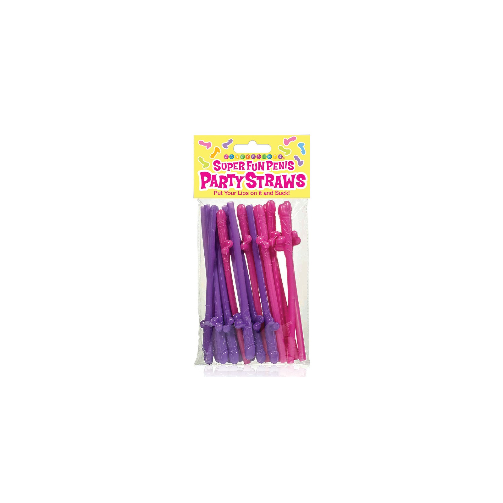 Super Fun Penis Party Straws 8-Pack - Fun Party Accessory