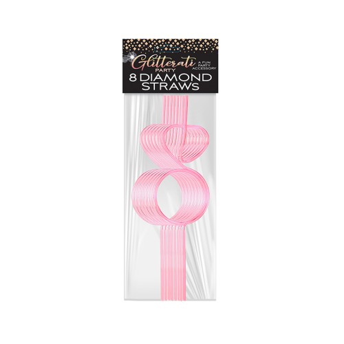 Glitterati Diamond Twisty Straw Set of 8