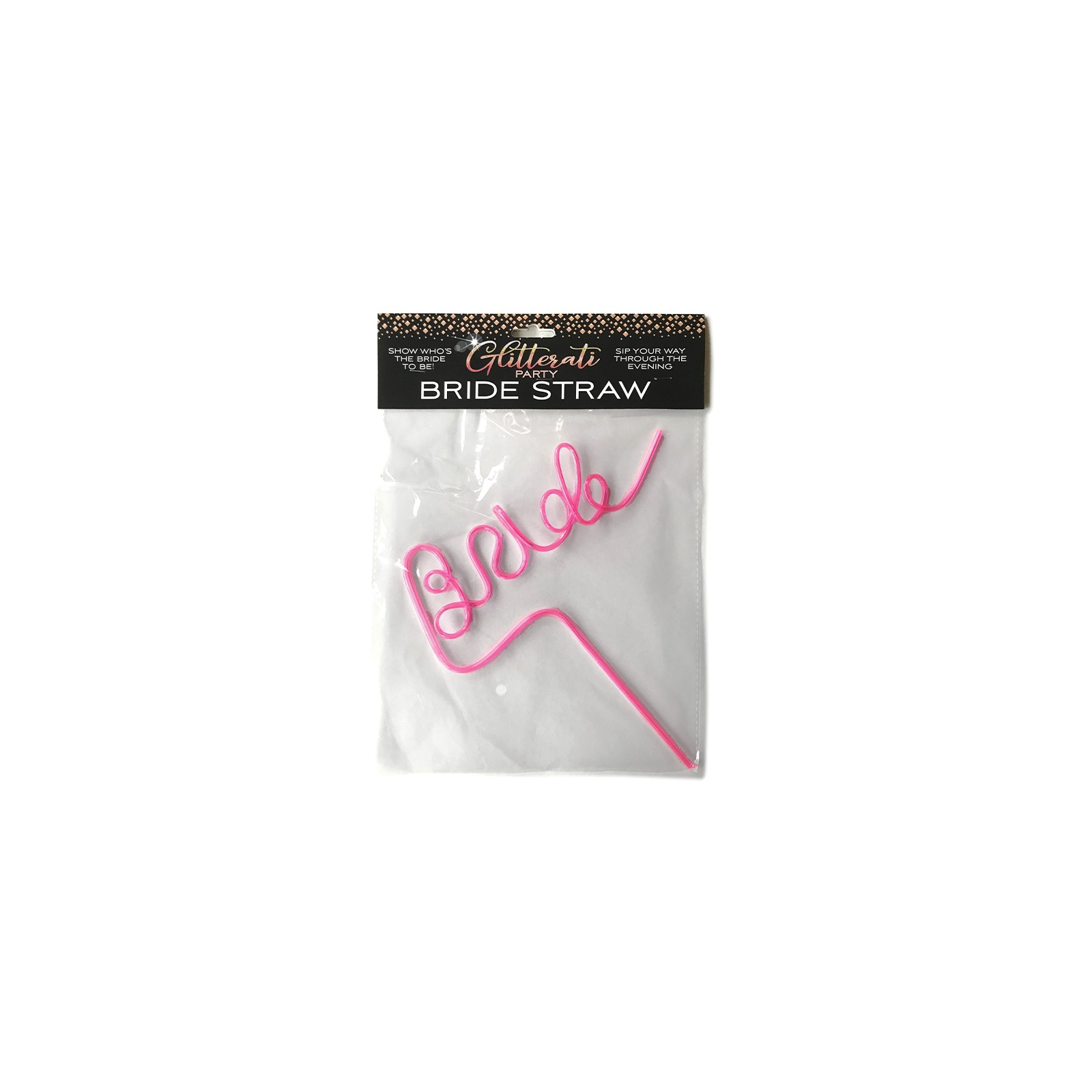 Glitterati Party Bride Straw Pink