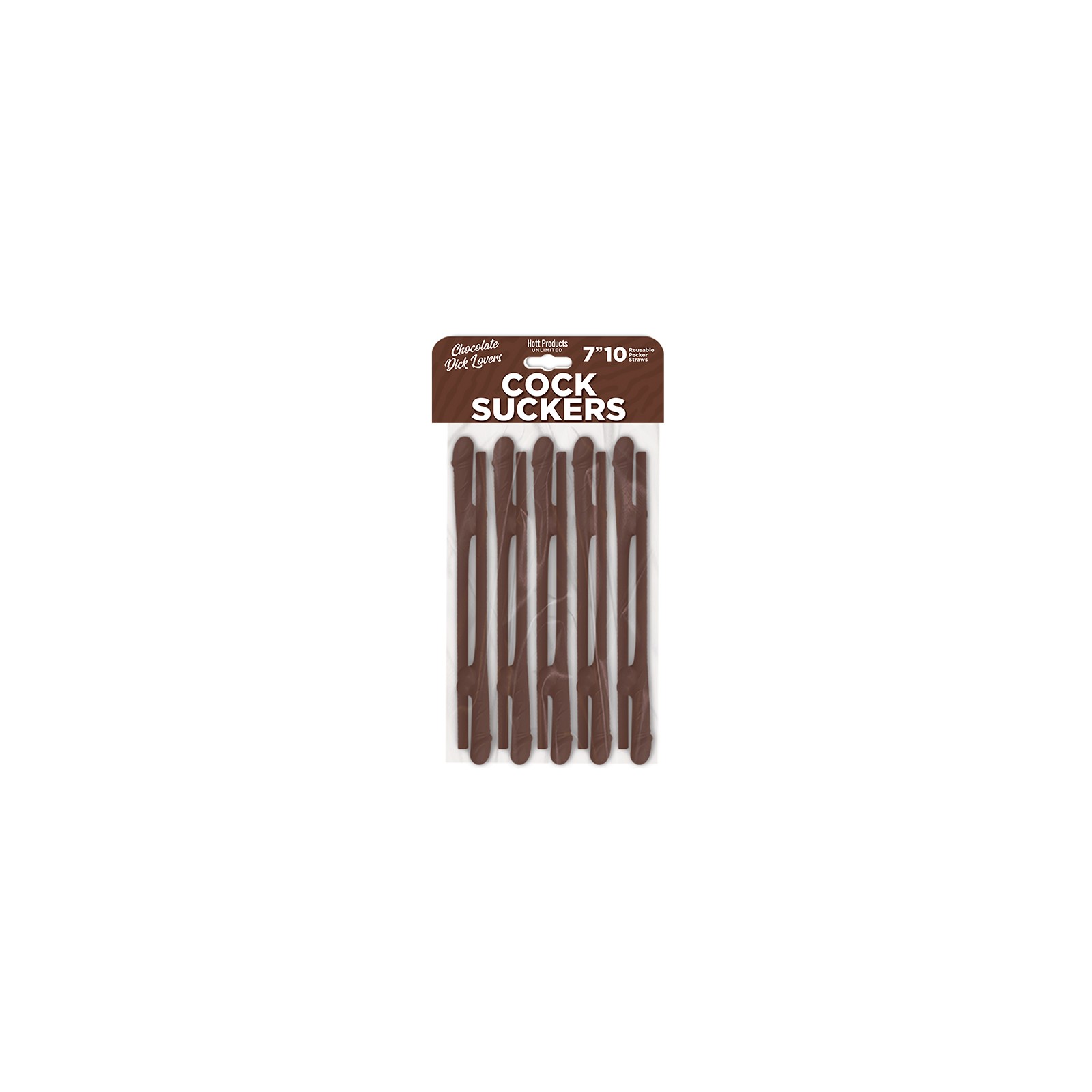 Popotes en Forma de Pene para Amantes del Chocolate (10-Pack)