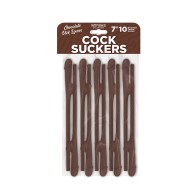 Popotes en Forma de Pene para Amantes del Chocolate (10-Pack)