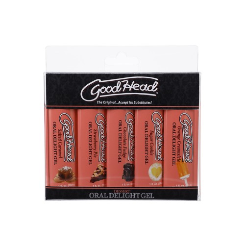 Gel de Placer Oral GoodHead Postre 5 Pack - Sabores Deliciosos