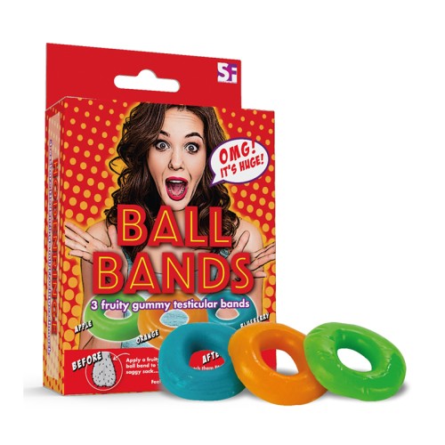 Gummy Ball Bands 3-Pack Assorted Colors and Flavors