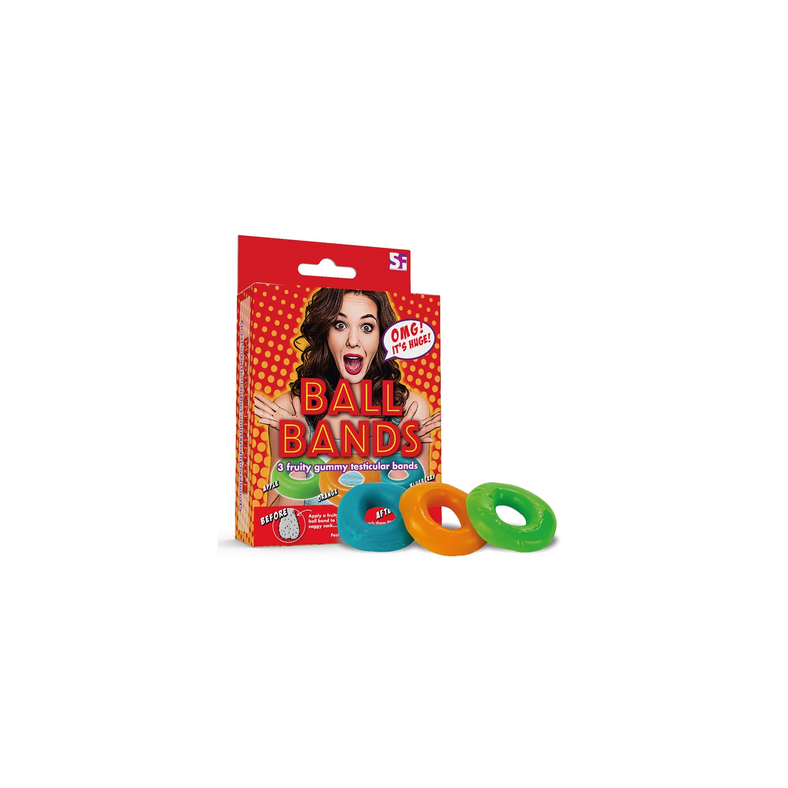 Gummy Ball Bands 3-Pack Assorted Colors and Flavors