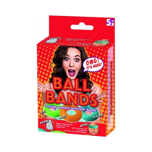 Gummy Ball Bands 3-Pack Assorted Colors and Flavors