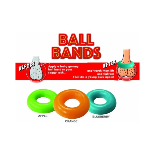 Gummy Ball Bands 3-Pack Assorted Colors and Flavors