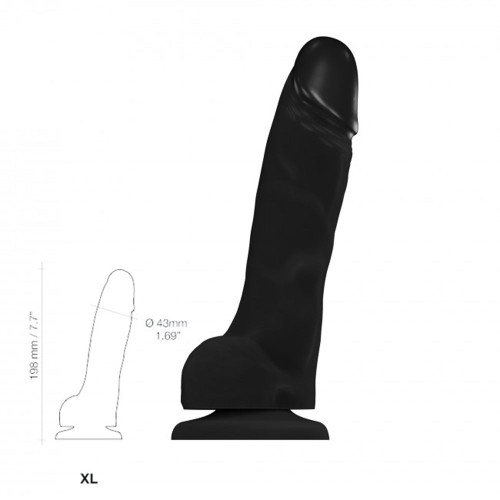 Dildo Realista Strap-On-Me Negro XL