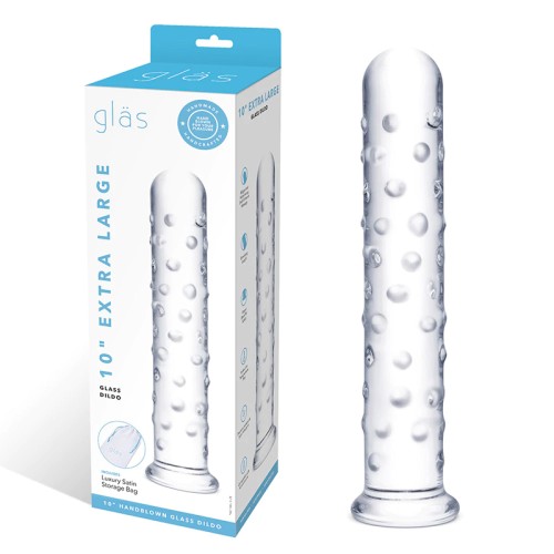 Glas 10in Extra Large Glass Dildo - Power and Pleasure