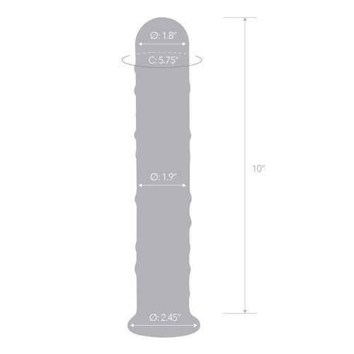 Glas 10in Extra Large Glass Dildo - Power and Pleasure