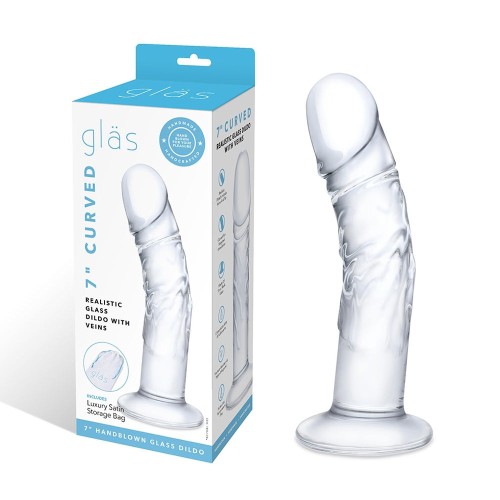 Dildo de Cristal Curvado Realista para Placer Extremo