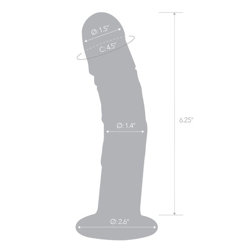 Dildo de Cristal Curvado Realista para Placer Extremo