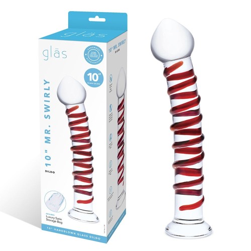 Dildo de Vidrio Glas Mr. Swirly 10" para Placer Sensacional