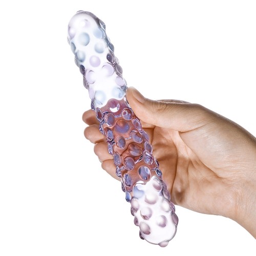 Dildo de Vidrio Nubby Rose Morado 9 in.