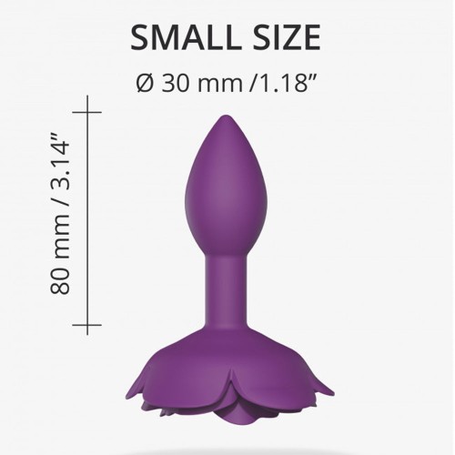 Love to Love Open Roses Silicone Anal Plug Purple Rain S